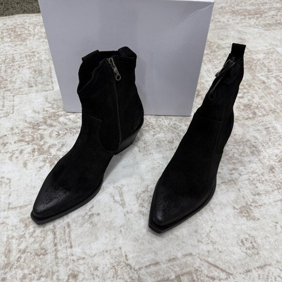 Sundance Boots Womens Size EU 39 Suede Ankle Side Zip Made in Italy 1040263 - Picture 1 of 12